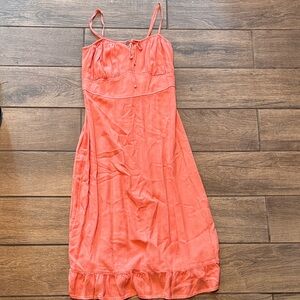 Abercrombie & Fitch Coral Midi Dress
